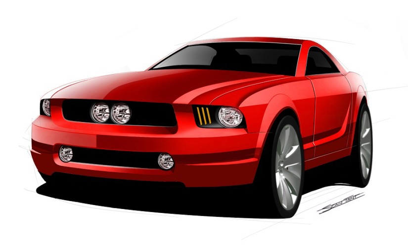 Early S197 Mustang Sketch